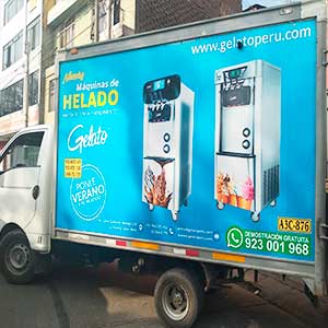 Logística de distribución entregando máquina a domicilio o provincia